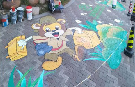 白水夏季画地面彩绘会遇到的问题