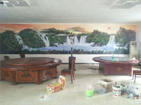 白水墙绘-写实风景