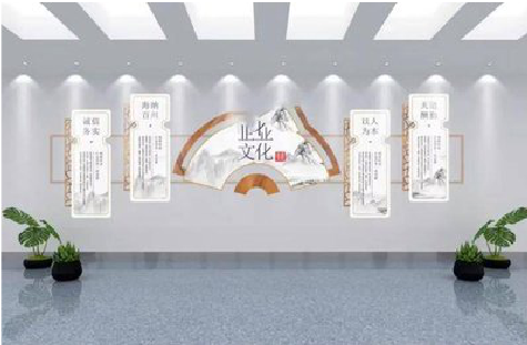 白水企业文化墙设计的核心要素。