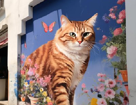 白水自己绘制有个性的手绘墙