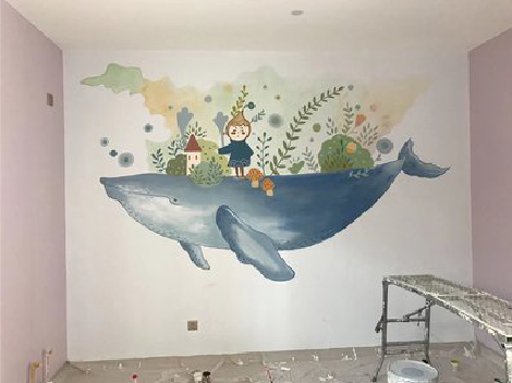 白水手绘墙的特点及优势。