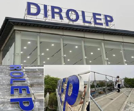 白水楼顶发光字安装的注意事项。